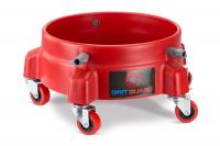 Тележка для ведра на колесах с тормозами GRIT GUARD® (красный)